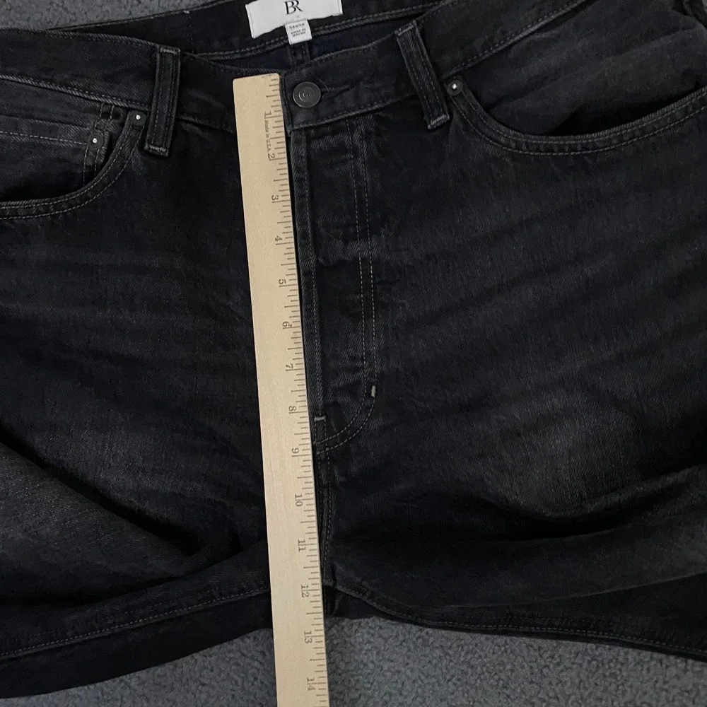 Banana Republic Selvedge Straight Jeans Mens 34x34 Black Italian Denim Heritage